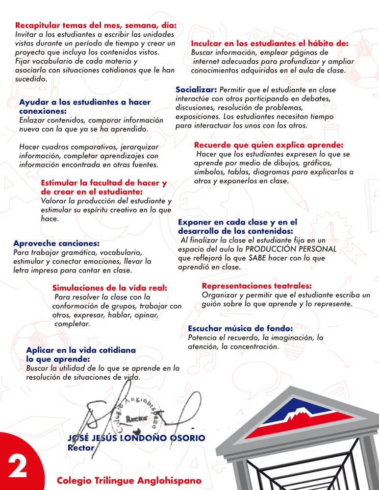 Boletín No 19 - Estrategias para que los estudiantes logren aprendizajes que perduren para la vida