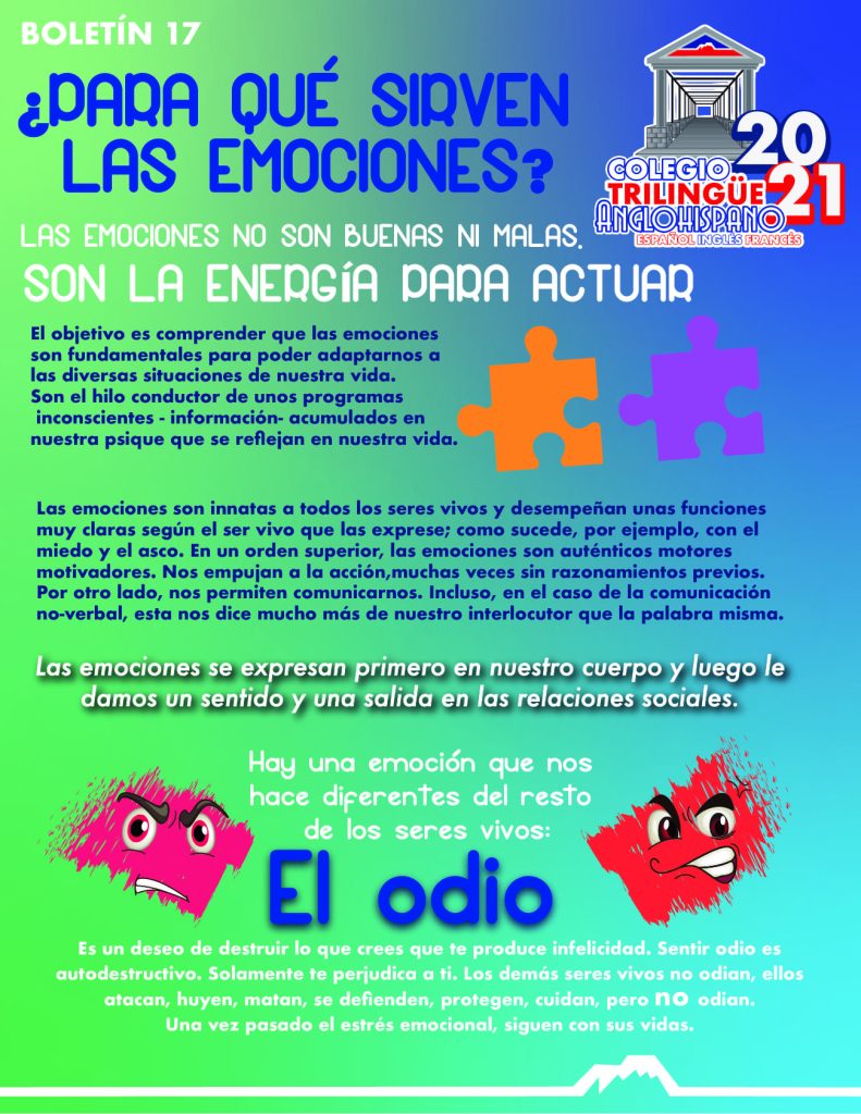 Boletín No 17 - ¿Para qué sirven las emociones?