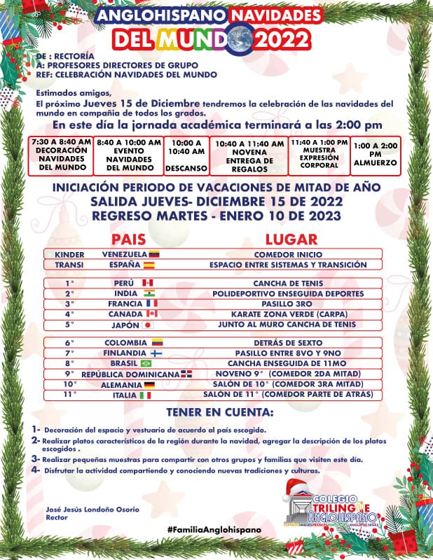 Anglohispano Navidades del Mundo 2022