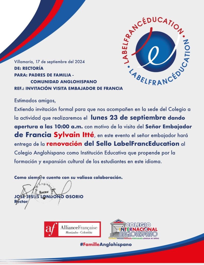 Comunicado de la visita del embajador de Francia en Colombia